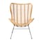 Baxton Studio Colorado Modern Bohemian Natural Brown Rattan and Black Metal Accent Chair 224-13131-ZORO - alternate 10